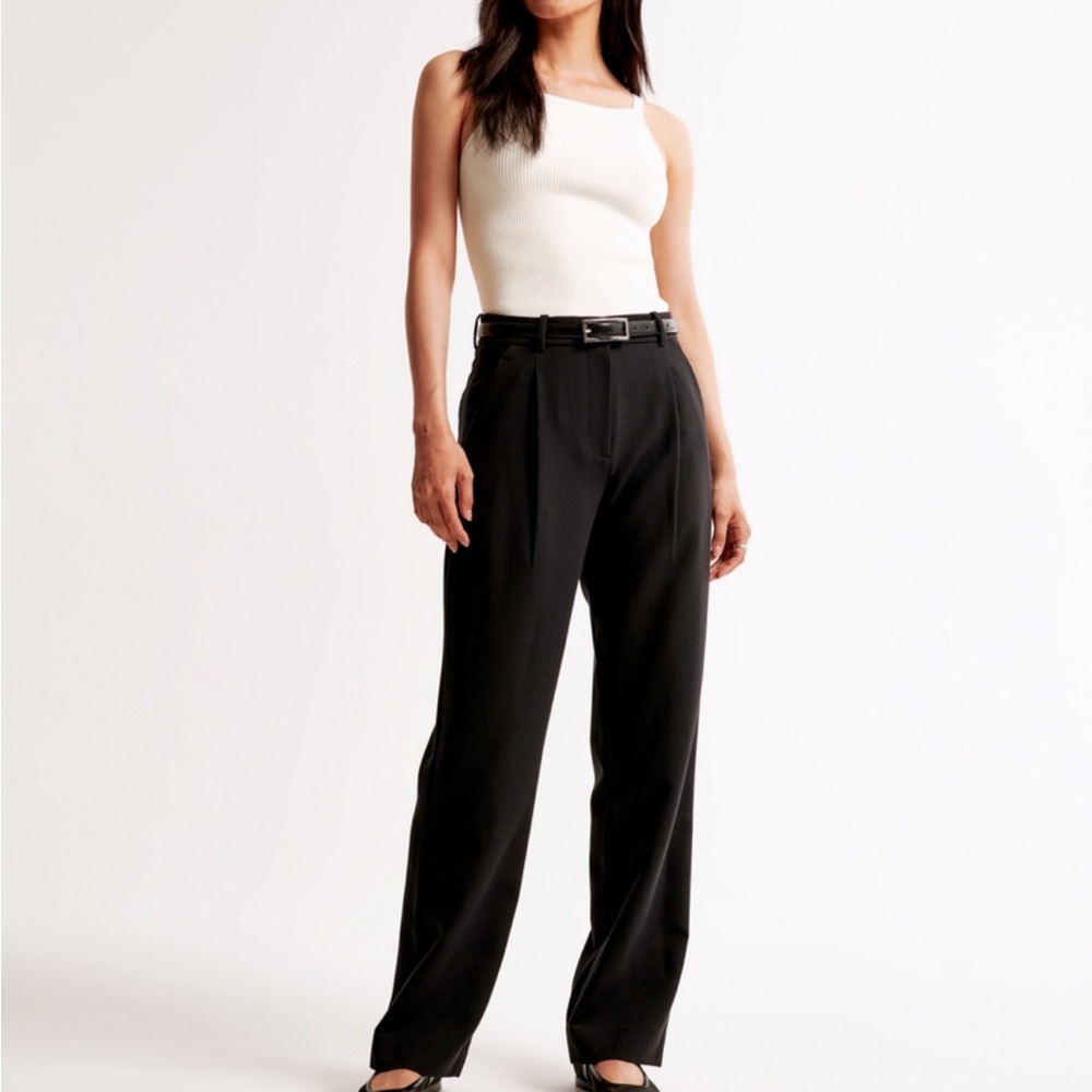 Abercrombie & Fitch Black Straight Leg Pants Timeless Design